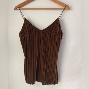 Forever 21  Womens Stripes and brown Velvet - Size Small y2k